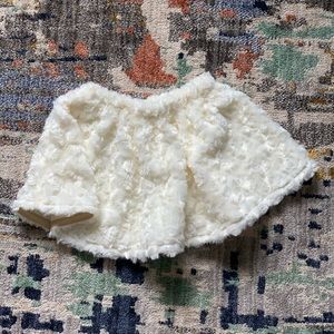 kids cream skirt swirl elastic waistband hemmed